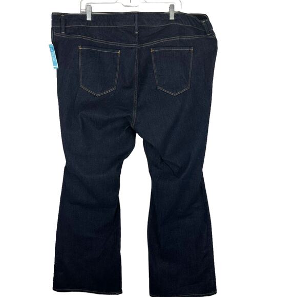 Old Navy Wide Leg Jeans Rockstar Womens‎ Size 26 High Rise Dark Wash 5 Pocket - Picture 3 of 9